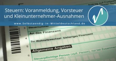 Selbstaendig-in-Mitteldeutschland.de für Beratung, Coaching und Weiterbildung - Blogcover zum Thema Steuern